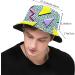 Retro 80s 90s Bucket Hat for Women and Men | Vintage Geometric Style Fisherman Cap - Buy Online on GoSupps.com