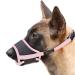 Heele nylon muzzle for dogs adjustable loops breathable secure fast seat for small medium-sized dogs prevents biting chewing and barking (m pink) m pink