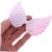 Operitacx 12pcs Miniature Angels Wings Shiny Angel Wing Jeans Embroidered Crown 3d Cloth Pink Heart-shaped Pink 9.00X6.00X0.10CM - Buy Online on GoSupps.com