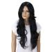 CAISHA 70cm Wig Voluminous Long Hair Cosplay Theater Show Wavy Black FP713f black #1B FP713f