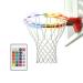 Cipton Glow in The Dark Basketball Rim with 6 Color Changing Luminescent LED Lights, Remote Included, Official Size Basketball Net White