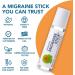 Migrastil Migraine Stick - Fast Cooling Headache Relief Roll-On with Peppermint Essential Oil | Made in USA by Basic Vigor - Buy Online on GoSupps.com