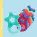 Dentistar Bei ring 2 Set | Baby Teether for 3+ Months | Soft Dental Aid Ring | Made in Germany | Turquoise Green - Buy Online on GoSupps.com
