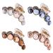 4 Pack Clear Gold Blue Brown Octopus Crystal Gems Glitter Sparkly Fancy Plastic Hair Claw Clips Bling Jeweled Jaw Barrettes Grips Clamps Clasps Buns Twist Decorative Hair Accessories for Women Girls
