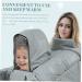 Clispeed Electric Bicycle Windshield Cover - Gray Duvet & Quilted Design for Motorized E-Bikes | Durable Oxford Fabric Parent-Child Ride - Buy Online on GoSupps.com