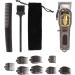 Retro Hair Clippers Kit with Stainless Steel Trimmer Safe Haircut Electric Hair Trimmer with Ergonomic Handle Design Low Noise LED Display - Buy Online on GoSupps.com