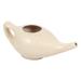 WHOLELIFEOBJECTS Durable Porcelain Ceramic Neti Pot Hold 230 Ml Water Comfortable Grip | Microwave and Dishwasher Safe eco Friendly Natural Treatment for Sinus and Congestion (Brown Matt)