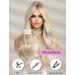 Wokestar Long White Blonde Wig for Women - Synthetic Hair with Curtain Fringe - Buy Online on GoSupps.com