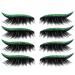 Zeabsr false eyelashes green glitter-Eyelin stickers False eyelashes Eye make-up sticker 3D false eyelashes Reusable long thick eyelashes to extend the make-up eyelashes (GA122)