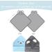 Roxanepig Baby Hooded Towels 2-Pack | Soft Bamboo Bath Towels 80x80 cm in Blue & Pink for Newborns & Kids - Buy Online on GoSupps.com
