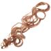 minkissy French Curly Wig Crochet Braiding Hair Deep Wave Wig Hair Extensions for Braids Braid in Hair Extensions Crochet Hooks for Hair Braiding Wig Loose To Weave High Temperature Wire 70X8CM Brown