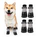 Fanshiontide Waterproof Dog Shoes Dog Boots Anti-Slip Dogs Paw Shoes Adjustable Straps Paw Protectors for Small Medium Dogs Indoor Outdoor Walking 4pcs XL