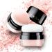 Setting Powder Lightweight Loose Powder Finishing Powder Long-Lasting Face Powder Waterproof with Soft Mushroom Powder Puff & Mirror Shimmery Finish (Soft Pink/Shimmering)-2 Boxes Soft Pink 2 Boxes