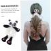minkissy Giant Panda Head Rope Cute Animal Scrunchies Faux Fur Hair Scrunchies Women Hair Accessories Cute Panda Hair Tie Elastic Hair Ties Black Scrunchies Fabric Elasticity Miss Headgear - Buy Online on GoSupps.com