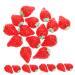 MAGICLULU 30pcs mini toy doll house accessory fake fruit resin strawberry cake decoration fake strawberries mini hair accessories artificial toy room key chain doll house mini photo frames Red 1.6x1cm