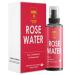 Rose Water (4oz) Natural Facial Toner | Pure & Natural Moroccan Hydrosol Face Spray | Refreshing for Skin Hair & Aromatherapy | By Amriel Co.