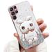 Tivenfezk Nadoli for Samsung Galaxy S21 Ultra Hase Hidden Stand Shell caricature glitter rabbits stand Soft silicone bling cell phone shell.