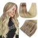 Runature balayage clip extensions real hair blonde 50cm long hair extensions real hair clips blond 120g 7pcs smooth clip in extensions remy real hair color #18/20 50cm-7pcs #18/26
