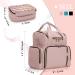 LUXJA Nail Polish Organizer Holds 48 Bottles and a Nail Lamp - Pale Rose | Patent Pending Design with Removable Bags and Tools Storage Pockets - Buy Online on GoSupps.com