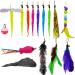 Rosaui 15 Pack Catslang replacement springs cat toys colorful springs accessories interactive cat toys with bells: accessories A-15er