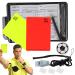 Chri referee set cards referee whistle game note cards referee football yellow card red card arbitrator whistle Schiri set with referee whistle scorebooks dial brand
