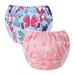 Mixidon swimming diaper baby reusable adjustable Washing baby swimming trunks swimming diaper boys girl baby swimming pants unit size 0 to 3 years shower gifts swimming lessons butterfly + flamingo
