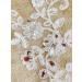 Zbroh White Lace Fabric Patches with Rhinestones - Embroidered Trim for Dress Decoration - Sew On Sequins and Beads - 1 Pair - Buy Online on GoSupps.com