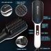 2-in-1 Ceramic Ionic Hair Straightening Brush | Anti-Scald, Auto Temperature Lock | Fast Heating Straightener Comb for Hair, Beard | Home, Travel, Salon - [Brand Name] - Buy Online on GoSupps.com