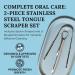 Tongue Scraper Variety Pack - 100% Medical Grade Stainless Steel for Adults & Kids | Easy Oral Care & Hygiene - Buy Online on GoSupps.com