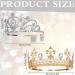 Crystal Tiara Crowns Set - Men and Women Royal King & Princess Crowns for Birthday, Wedding Party - Gold & Silver with Combs - Bridal Hair Accessories - Buy Online on GoSupps.com
