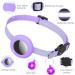Reflective Airtag Cat Neck Band - Purple Cat Necklace with Bell & Safety Buckle - Compatible with Apple Airtag - Buy Online on GoSupps.com