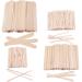 BQTQ 260 pieces of wooden spatula for hair removal spatula wood waxing sticks wooden sticks wooden mouth spatula wax spatula for hair removal 4 styles