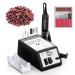 Professional Nail Drill Machine 20000 RPM Efile Electric Nail Filer Kit Polishing Tools for Finger Toe Nails Acrylic Gel Nails Nail Drills with 6Pcs Drill Bits &106Pcs Sanding Bands 1.Black 20000PRM