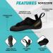 Northcore Climbing Shoes - Lightweight Breathable Men & Women Hiking Shoes - Non-Slip Double Strap Closure Tight-Fitting 44 EU Black - Buy Online on GoSupps.com