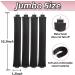 4pcs Heatless Blowout Hair Curlers for Long Hair Jumbo Flexi Rods Soft Overnight Hair Rollers Black - Buy Online on GoSupps.com