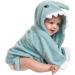 Lexikind Hooded Towel Baby - Soft Shark Blue Terry Bathrobe & Hooded Bath Towel for Infants | Ideal International Shipping - Buy Online on GoSupps.com