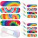 Tie Dye Adhesive Bandages Kids Adhesive Bandages Colorful Bandages for Toddler Girls Boys Adults First Aid, Fun Colorful Designs for Cuts and Scrapes, First Aid, and Wound Care (200 Pcs)