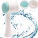 2-in-1 Manual Facial Cleansing Brush - Soft Bristles, Double-Sided Silicone Wash, Exfoliating Brush for Deep Cleansing, Blackhead Removal & Massaging - Blue - Buy Online on GoSupps.com