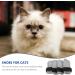Hemoblo Cat Claw Covers - Scratch Protection & Breakable Mesh Paw Caps for Cats | 4 Pcs Gray (10x9x0.5cm) - Ideal for Grooming & Bathing - Buy Online on GoSupps.com