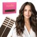 If -of -hearted tape extensions real hair chocolate brown 10pcs tape in extensions real hair 20g 25cm invisible hair extension real hair invisible smooth extensions tape refill pack for girls 25cm 20g 10Pcs #4 chocolate brown