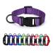 Audwud thick nylon neck band classic adjustable dog collar in several colors suitable for small medium and large dogs 4 sizes XS: 25-36 cm purple