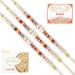 Ghasitaram Gifts Rakhi for Brother Rakhis Online Set of 3 152 Rakhis with 200 GMS of Kaju katli and 200 GMS of Soan Papdi Rakhi with 200 GMS of Kaju katli and Soan Papdi