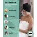 Buy Pamuq 100% Cotton Black Hair Turban Set Quick-Drying Button Design 2-Piece Hair Towel for Effortless Drying | International Shipping - Buy Online on GoSupps.com