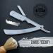 Classic Necessity Stainless Steel Straight Razor for Men | Pack Of 20 Single Edge Blades | Salon Quality Cutthroat Shavette With Swing Lock | Durable Shaving Tool for Close Beard Styling - Buy Online on GoSupps.com
