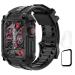 Wristitani Compatible with Apple Watch Band 44mm with Rugged Case for iWatch Series 8/7/6/SE/5/4 Men Sport Military Band with Screen Protector 44mm Black