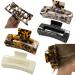 4PCS Large Hair Claw Clips  4.1 inch Big Acrylic Hair Clips for Thick Hair  Tortoise Shell Hair Jaw Clips Celluloid claw clips  Leopard Claw Hair Clips Non Slip Hair Accessories for Women and Girls (Rectangle  Brown and ...