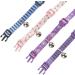 YUDOTE Cat Collars Pack of 2 Colorful Printed Basic Strong Girls Cat Collar Quick Release with Removeable Bell Pink Purple 19-28cm (Pakc of 2) Pink+Purple - Buy Online on GoSupps.com