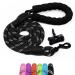 Furdreams 1.5m (5ft) Slip-On Dog Lead - One-Size-Fits-All Leash with Soft Padded Handle & Highly Reflective Threads - Durable & Weather Resistant Climbers Rope for Dogs - Waste bag dispenser included Black Large