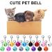 Molain 16 Pcs Cat Dog Collar Bells Jingle Bell for Cat Collar Dog Collar Charms Colourful Pet Small Bells with Clasps Pet Collar Accessories Festival Party DIY Crafts Decoration - Buy Online on GoSupps.com