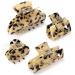 Hair Clips for Women, Strong Hold Large Hair Claw Clips for Thin Thick Hair, Celluloid French Leopard Print Hair Jaw Clips, Multi Sized Banana Tortoise Barrettes for Women Girls (4 Count) 4 Count (Pack of 1)